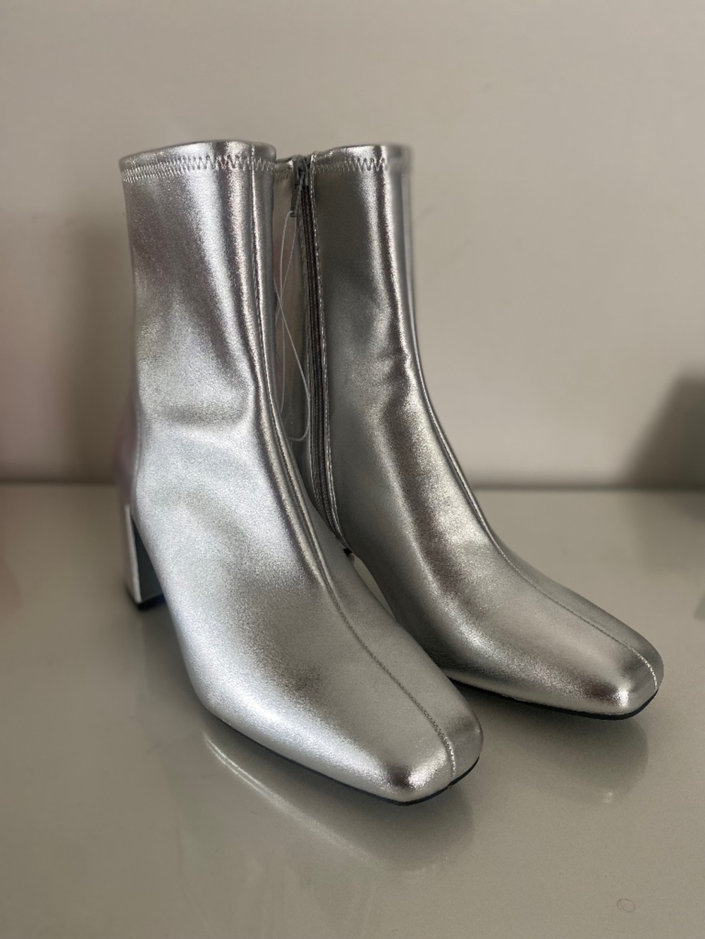 Silver boots
